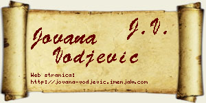 Jovana Vođević vizit kartica